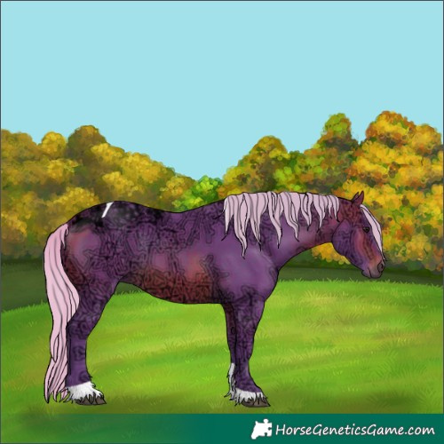 Horse Color:Watercolor Silver Brown Ice Tobiano 
