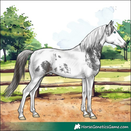 Horse Color:Gray Liver Chestnut Sabino Splash Tobiano 