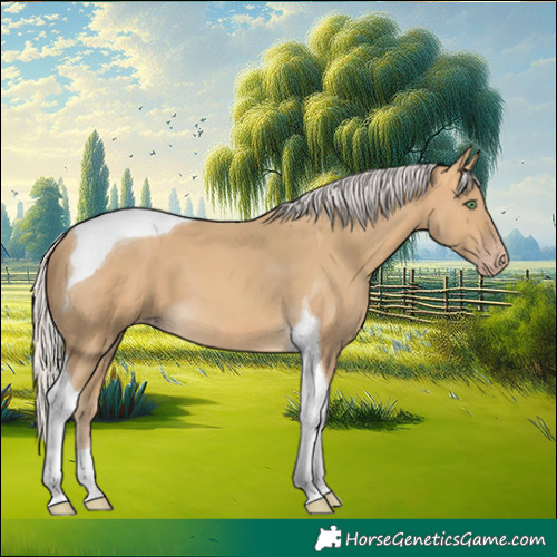 Horse Color:Silver Sable Cream Champagne Tobiano 