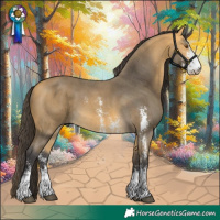 Horse Color:Buckskin Sabino