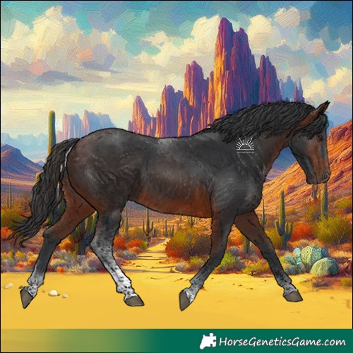 Horse Color:Brown Tobiano