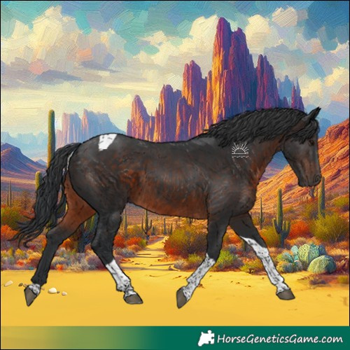 Horse Color:Brown Tobiano 