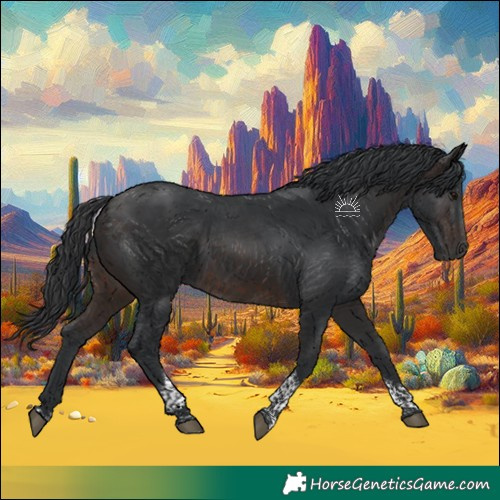 Horse Color:Brown Tobiano Rabicano 