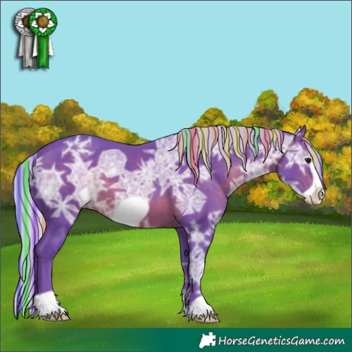 Horse Color:Painted Watercolor Silver Brown Ice Frame