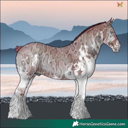Horse Color:Watercolor Liver Red Onyx Ice Splash