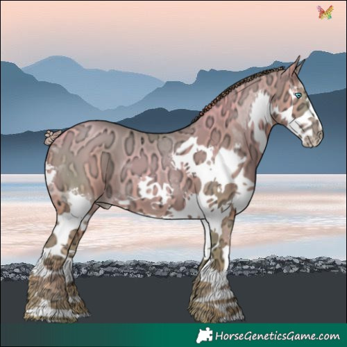 Horse Color:Watercolor Liver Chestnut Ice Pearl Splash