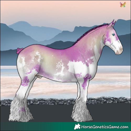 Horse Color:Watercolor Gold Champagne Onyx Splash