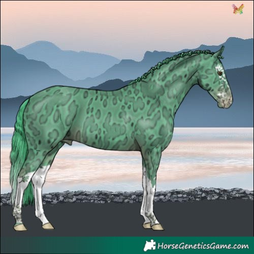 Horse Color:Watercolor Liver Chestnut Ice Splash Varnish