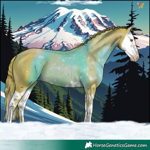 Horse Color:Watercolor Gold Champagne Splash