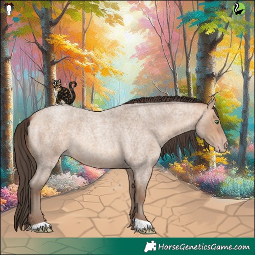 Horse Color:Amber Champagne Roan 
