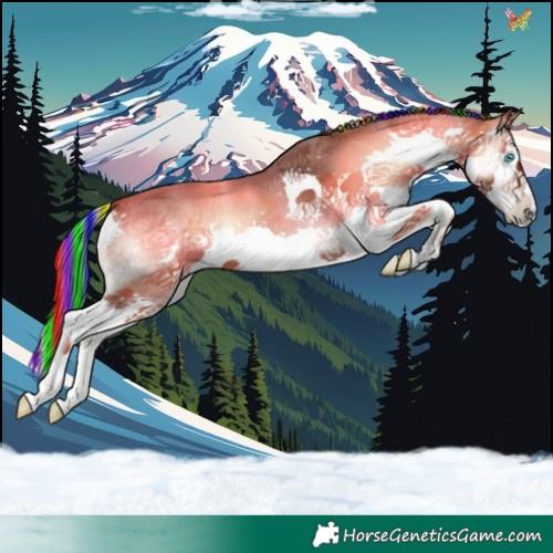 Horse Color:Painted Silver Brown Onyx Splash