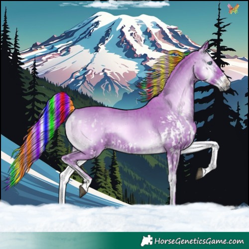 Horse Color:Painted Watercolor Liver Red Onyx Splash  and Painted Watercolor Red Onyx 