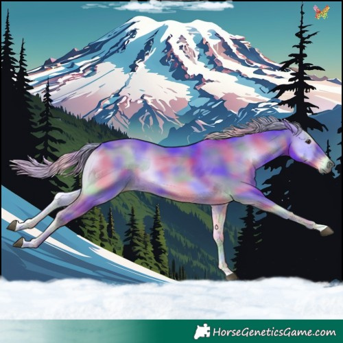 Horse Color:Nacre Watercolor Liver Red Onyx 