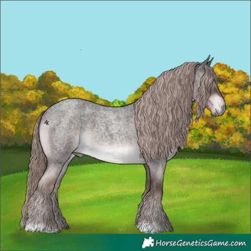 Horse Color:Platinum Liver Red Roan 