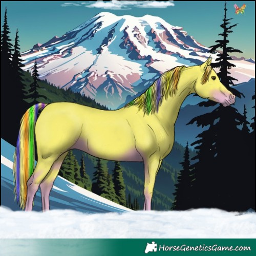 Horse Color:Painted Watercolor Liver Chestnut