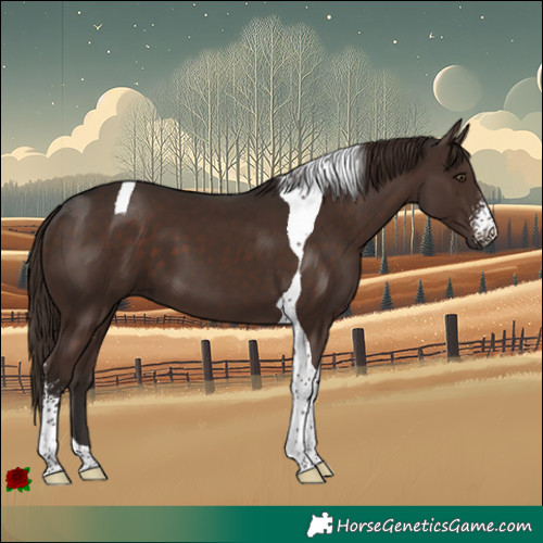 Horse Color:Liver Chestnut Sabino Tobiano