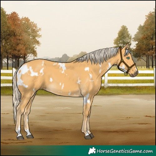 Horse Color:White Spotted Palomino