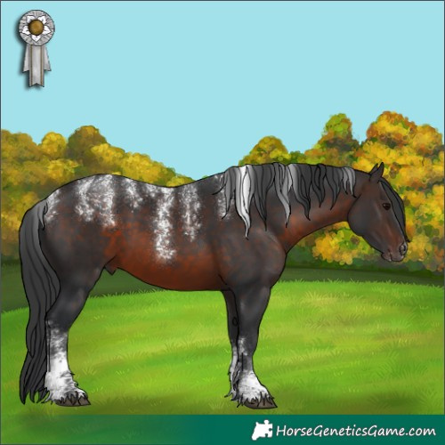 Horse Color:Powder White Brown 