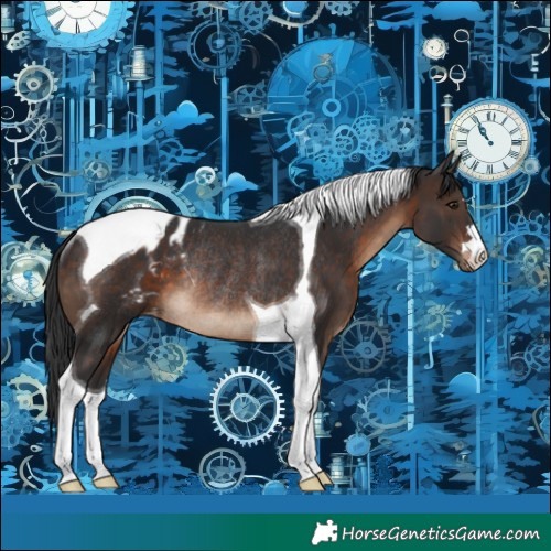 Horse Color:Brown Tobiano Varnish Rabicano