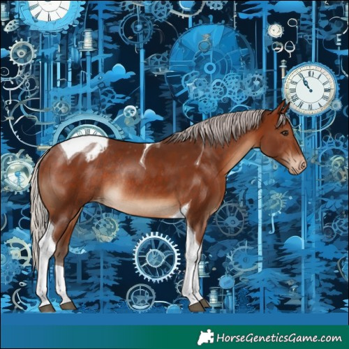 Horse Color:Silver Brown Tobiano Varnish Rabicano
