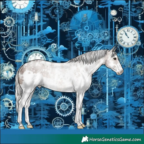 Horse Color:White Spotted Silver Black Sabino Appaloosa Rabicano 