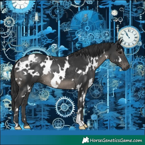Horse Color:White Spotted Black Rabicano