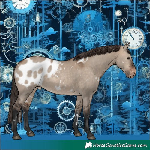 Horse Color:White Spotted Brown Dun Blanket Rabicano