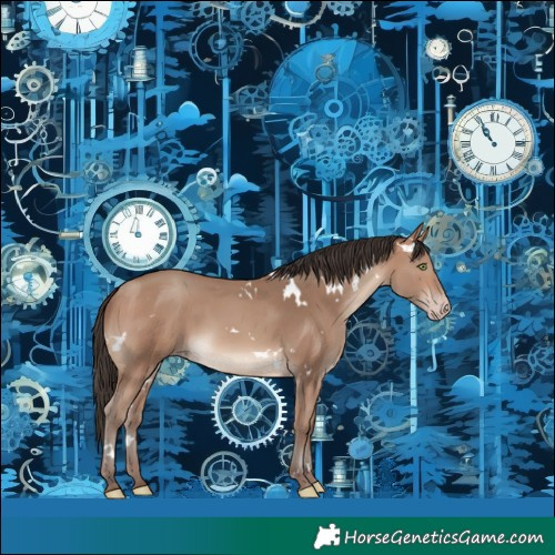 Horse Color:White Spotted Sable Champagne Rabicano