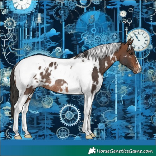Horse Color:White Spotted Brown Tobiano Blanket Rabicano