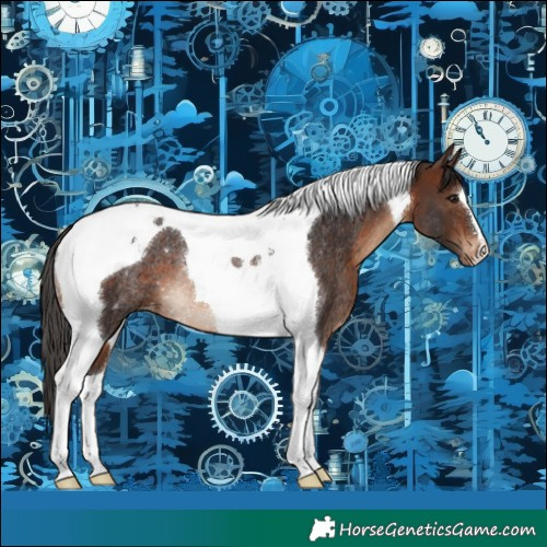 Horse Color:Brown Tobiano Varnish Rabicano