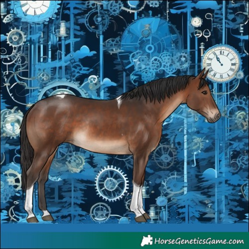 Horse Color:Brown Tobiano Rabicano