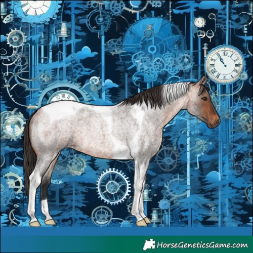 Horse Color:Bay Roan Tobiano Rabicano
