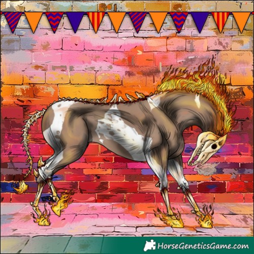Horse Color:Classic Champagne Tobiano