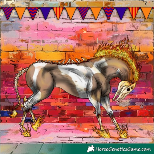 Horse Color:Amber Champagne Tobiano 