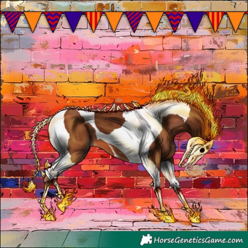 Horse Color:Chestnut Tobiano