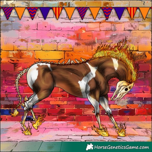 Horse Color:Chestnut Tobiano