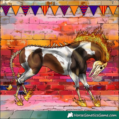 Horse Color:Bay Tobiano
