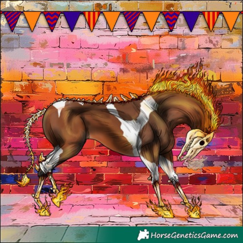 Horse Color:Bay Tobiano 