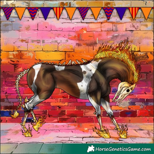 Horse Color:Bay Tobiano 