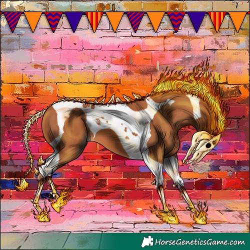 Horse Color:Chestnut Tobiano