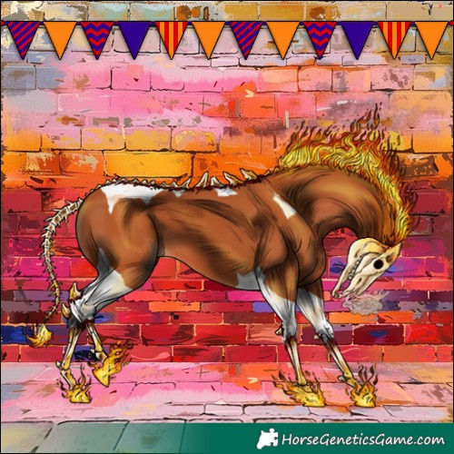 Horse Color:Bay Tobiano 