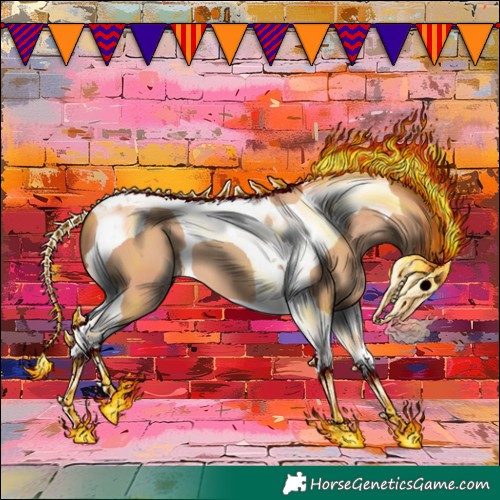 Horse Color:Amber Champagne Tobiano 