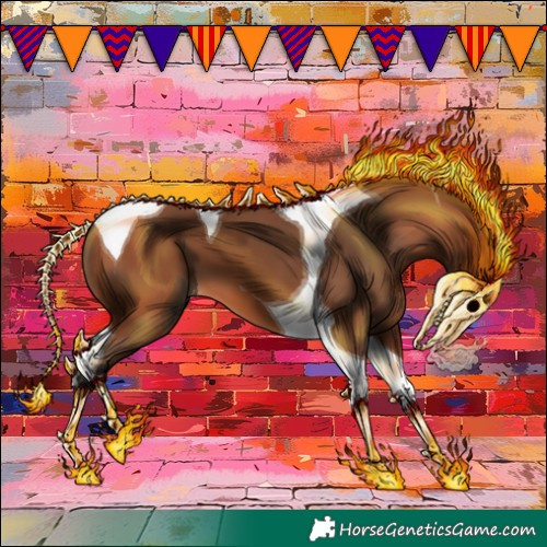Horse Color:Bay Tobiano 