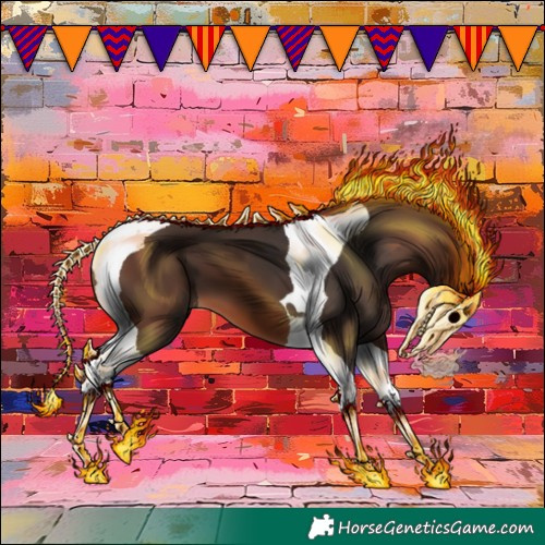 Horse Color:Brown Tobiano 