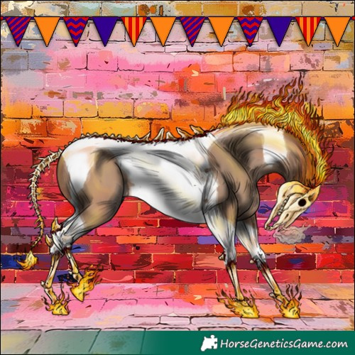 Horse Color:Amber Champagne Tobiano