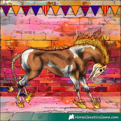 Horse Color:Bay Tobiano