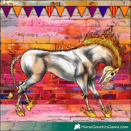 Horse Color:Amber Champagne Tobiano