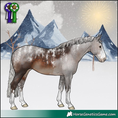 Horse Color:Powder White Silver Brown