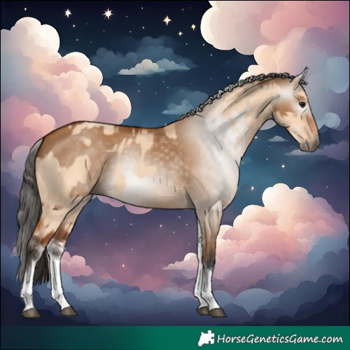 Horse Color:White Spotted Bay Dun Rabicano  and Gray White Spotted Bay Dun Rabicano 