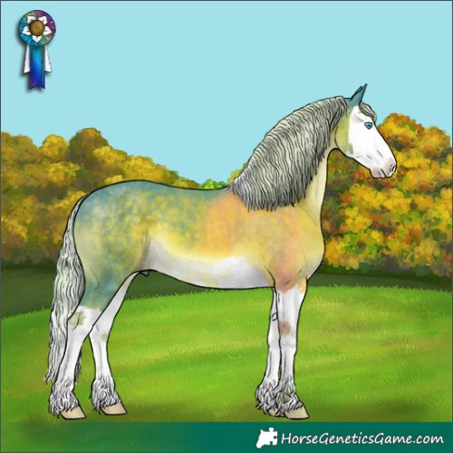 Horse Color:Watercolor Chocolate Palomino Splash